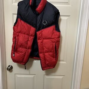 10.Deep Red and Black Quilted Vest